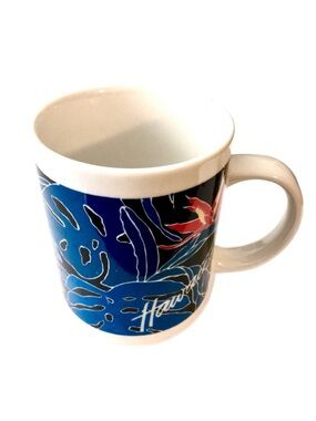 Vintage Hawaii Ceramic Coffee Mug w/Tropical Motif